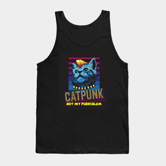 Punky cat Tank Top by G4M3RS